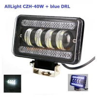 LED фара AllLight CZH-40W + blue DRL